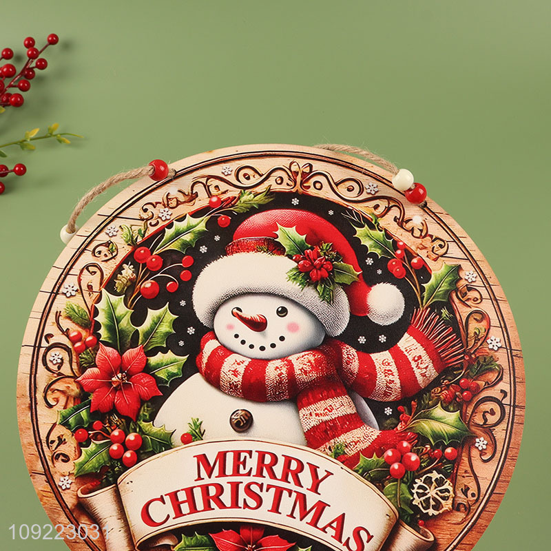New Arrival Wooden Christmas Door Sign Hanging Ornaments for Home Decoration