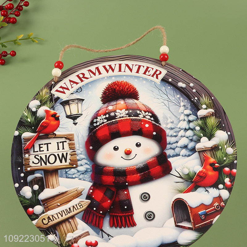 Hot Selling Wooden Christmas Door Sign Christmas Tree Wooden Hanging Ornaments