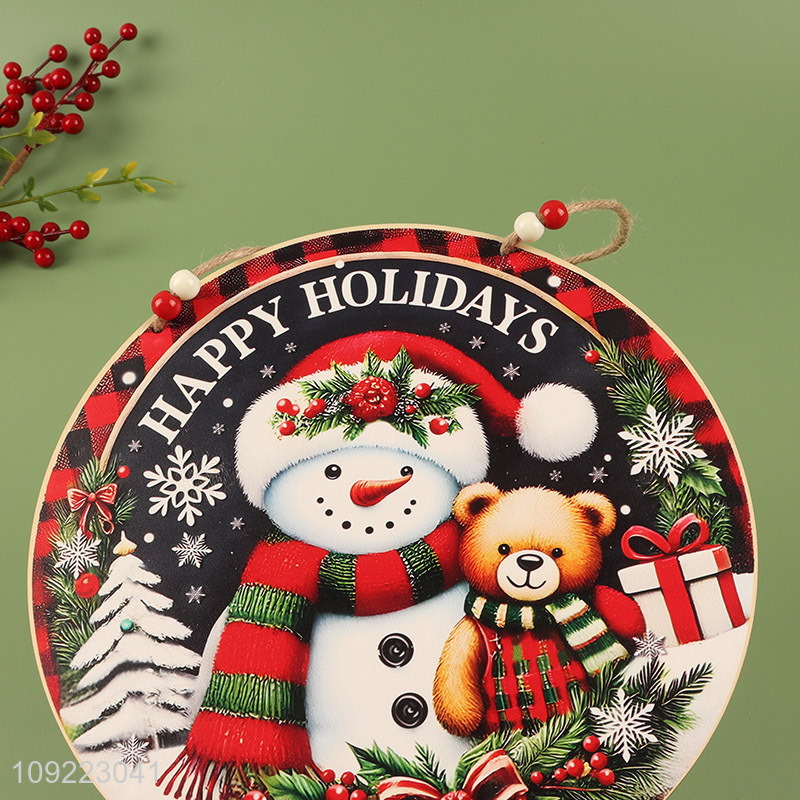 Good Quality Wooden Christmas Door Sign Xmas Hanging Sign for Christmas Party