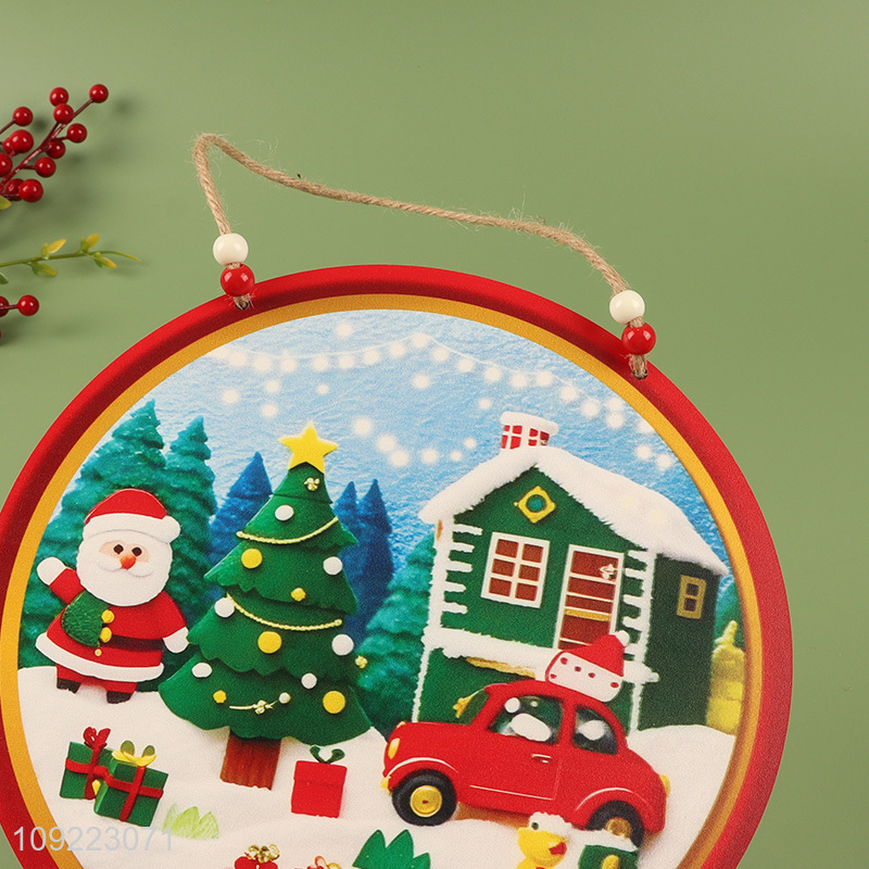 New Product Wooden Christmas Door Sign Hanging Ornaments for Wall Decoration