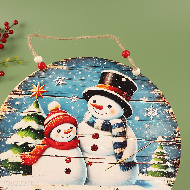 Factory Supply Wooden Christmas Door Sign Christmas Tree Wooden Hanging Decorations