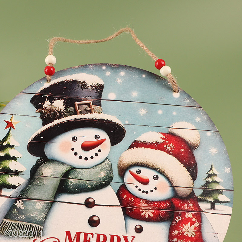 Online Wholesale Wooden Christmas Door Sign Hanging Ornaments for Porch Decoration