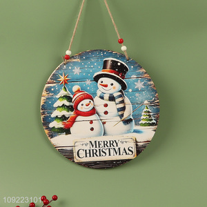 Factory Supply Wooden Christmas Door Sign Christmas Tree Wooden Hanging Decorations