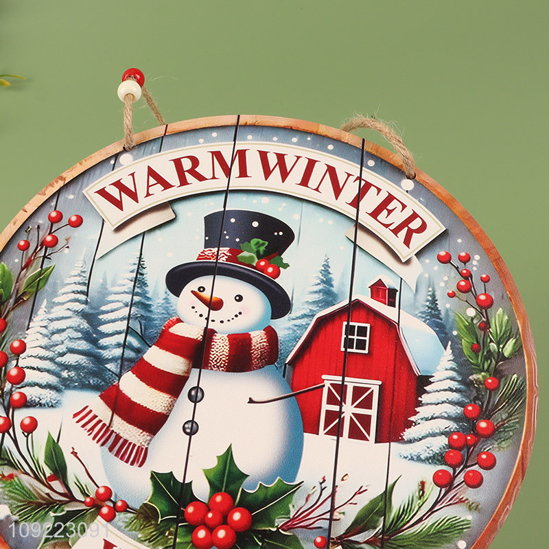 High Quality Wooden Christmas Door Sign Christmas Tree Wooden Hanging Ornaments