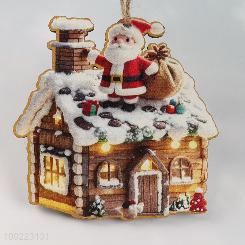 Good Quality Christmas House Wooden Decorations Christmas Tree Hanging Ornaments