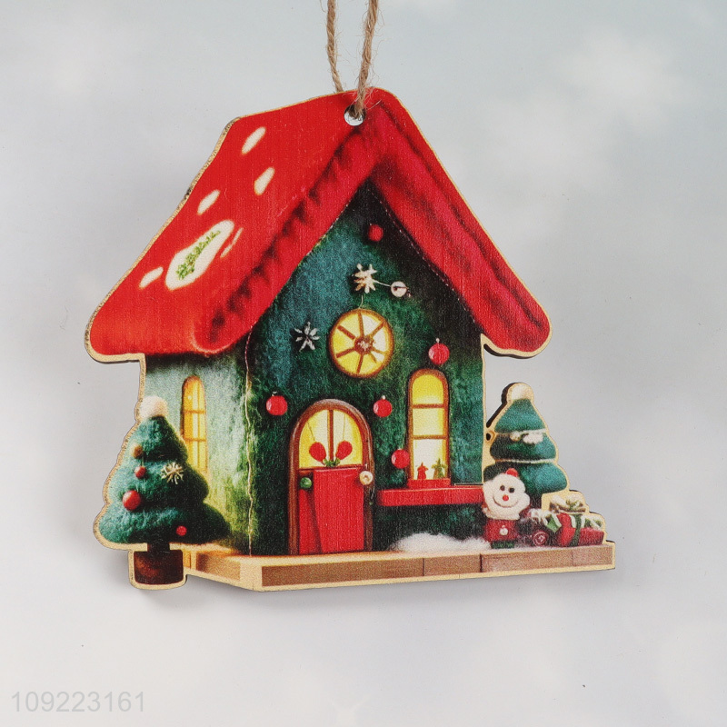 New Product Christmas House Wooden Decorations Christmas Tree Hanging Decorations