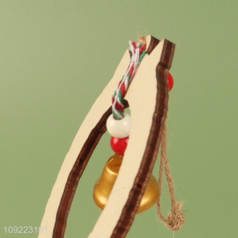 Factory Supply Wooden Christmas Wreath Christmas Front Door Hanging Ornaments