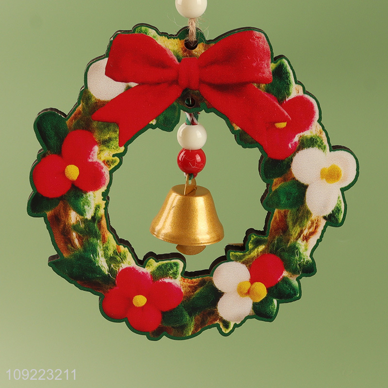 New Arrival Wooden Christmas Wreath Christmas Tree Door Hanging Ornaments