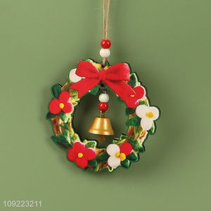 New Arrival Wooden Christmas Wreath Christmas Tree Door Hanging Ornaments