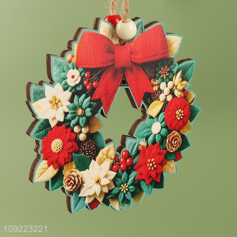 Good Quality Wooden Christmas Wreath for Front Door Winter Holiday Decoration