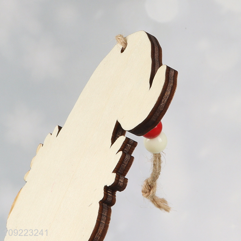 Factory Wholesale Christmas Wooden Hanging Ornaments Christmas Tree Hanging Decorations