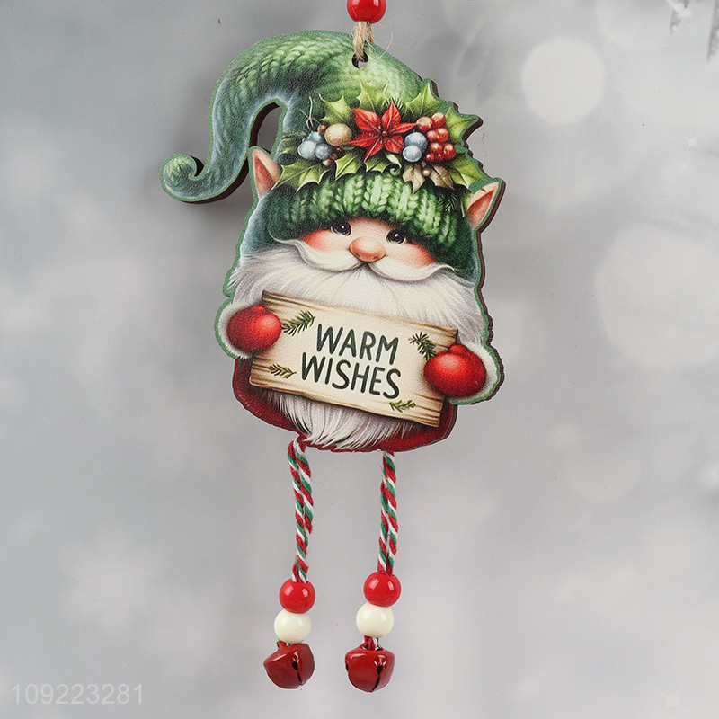 Factory Supply Wooden Christmas Tree Ornaments Wooden Xmas Tree Hanging Decorations