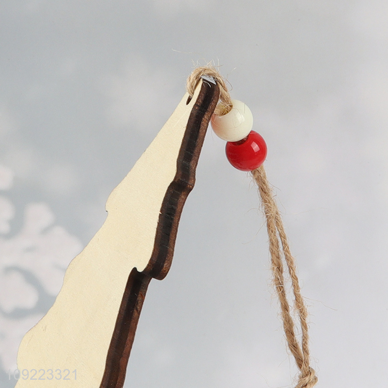 Hot Selling Wooden Christmas Tree Hanging Ornaments for Holiday Party Decoration