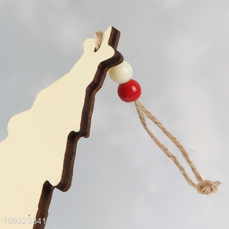 New Product Wooden Christmas Tree Hanging Ornaments Xmas Holiday Hanging Ornaments