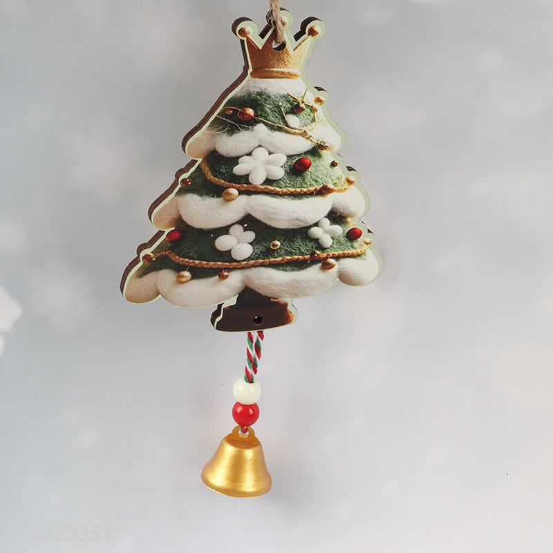 Factory Price Wooden Christmas Tree Ornaments Wooden Xmas Tree Hanging Decorations
