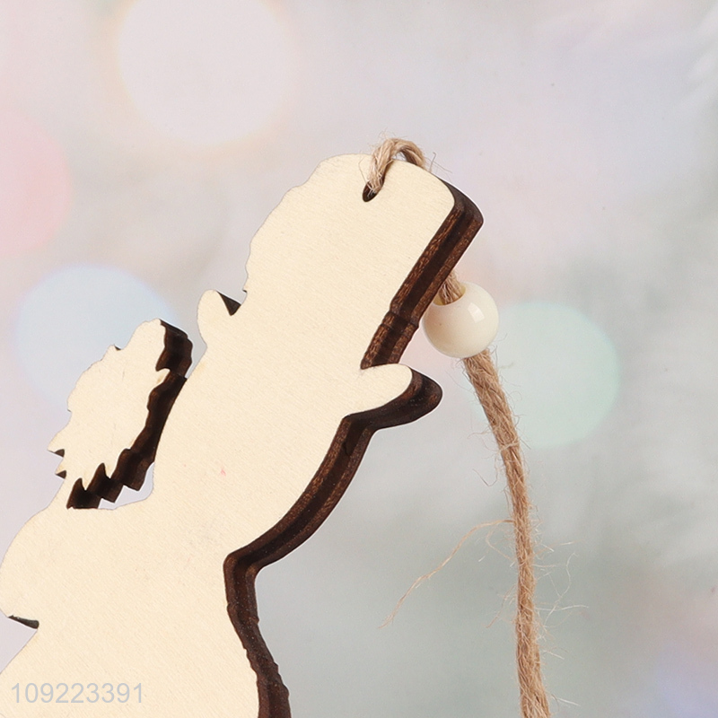 New Arrival Wooden Christmas Tree Hanging Ornaments for Holiday Party Decoration