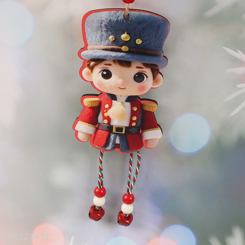 Hot Selling Wooden Christmas Tree Hanging Ornaments Xmas Holiday Hanging Ornaments