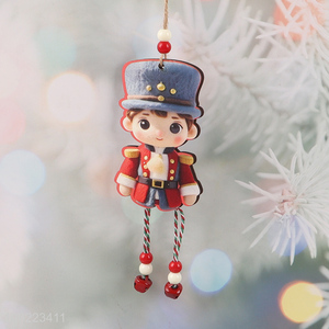 Hot Selling Wooden Christmas Tree Hanging Ornaments Xmas Holiday Hanging Ornaments