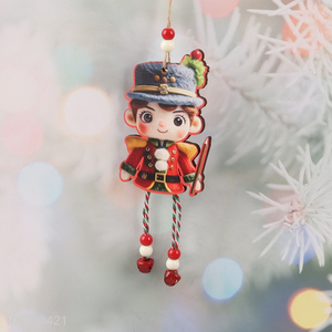 Factory Wholesale Wooden Christmas Tree Ornaments Wooden Xmas Tree Hanging Decorations