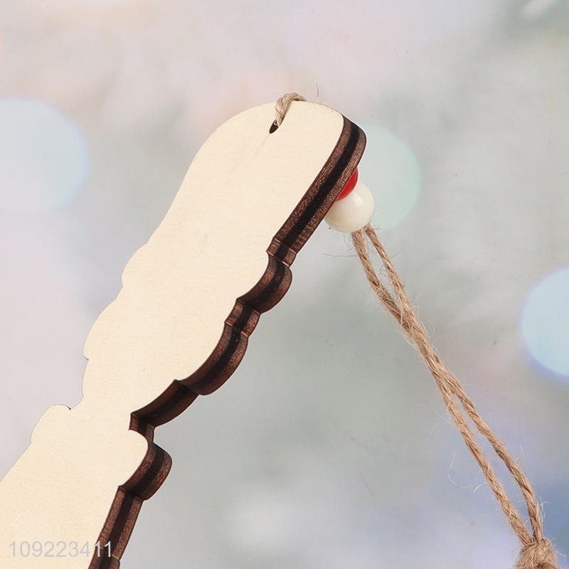 Hot Selling Wooden Christmas Tree Hanging Ornaments Xmas Holiday Hanging Ornaments