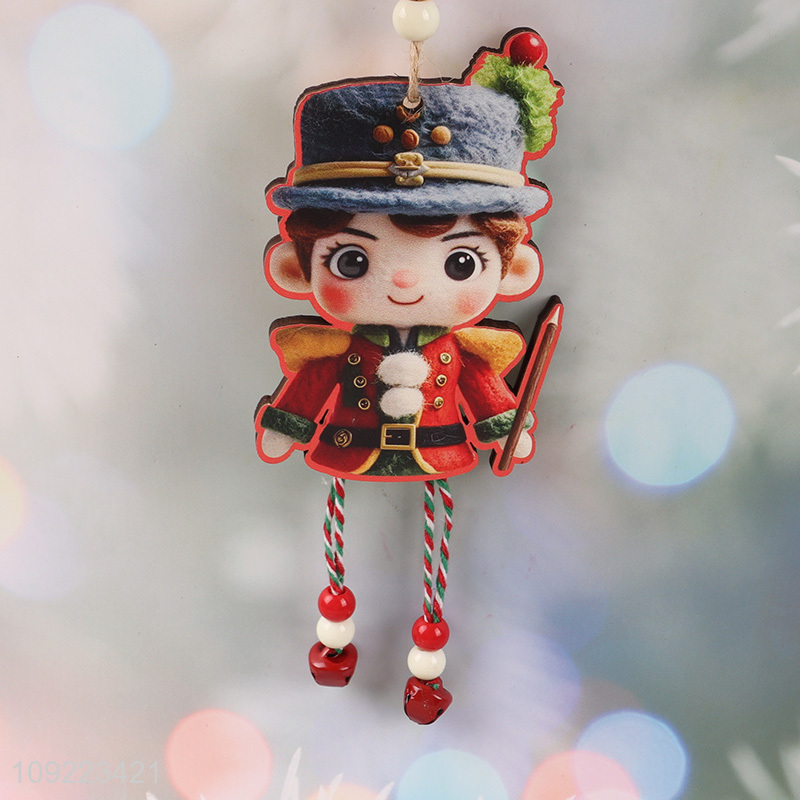 Factory Wholesale Wooden Christmas Tree Ornaments Wooden Xmas Tree Hanging Decorations