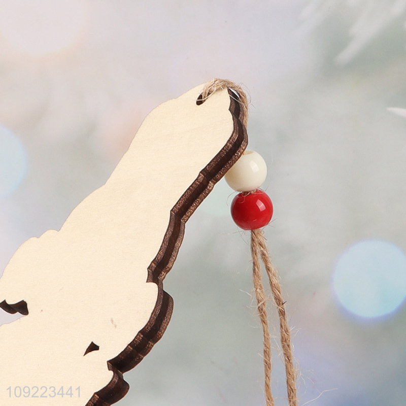 Factory Price Wooden Christmas Tree Hanging Decorations Christmas Tree Hanging Ornaments