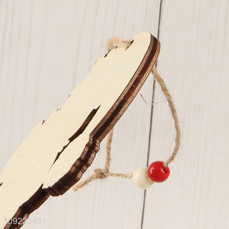 New Arrival Wooden Christmas Tree Hanging Ornaments Xmas Holiday Hanging Ornaments