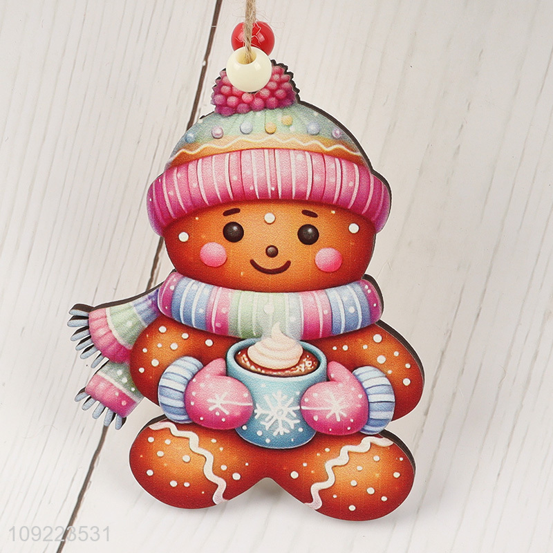 Factory Price Wooden Christmas Tree Hanging Ornaments for Holiday Party Decoration