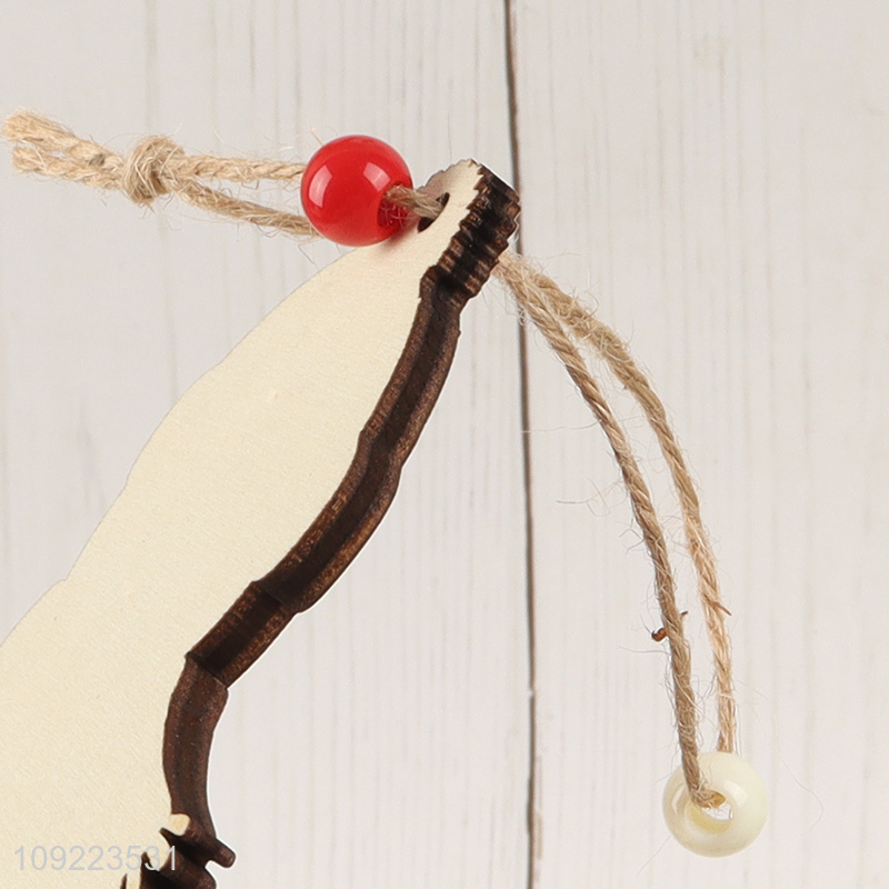 Factory Price Wooden Christmas Tree Hanging Ornaments for Holiday Party Decoration