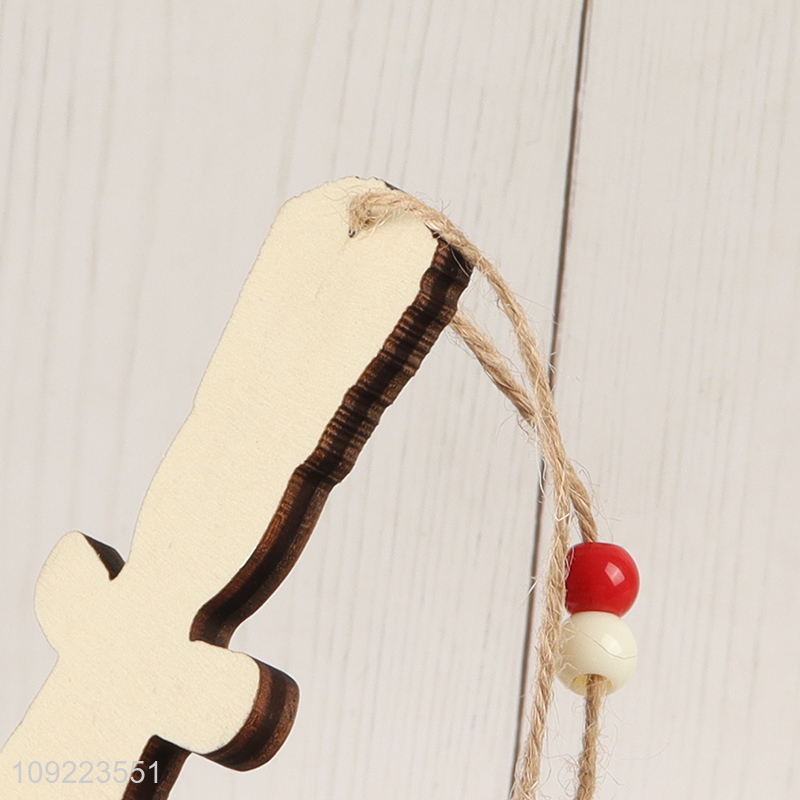 Factory Supply Wooden Christmas Tree Hanging Ornaments Xmas Holiday Hanging Ornaments