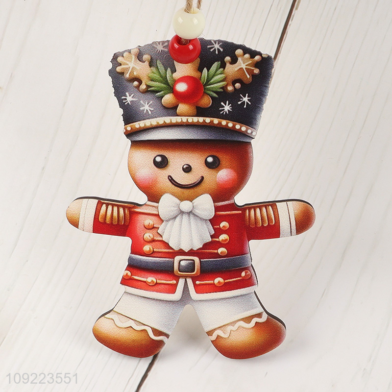 Factory Supply Wooden Christmas Tree Hanging Ornaments Xmas Holiday Hanging Ornaments