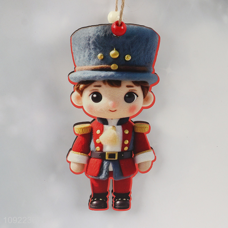 Factory Wholesale Wooden Christmas Tree Hanging Ornaments for Holiday Party Decoration