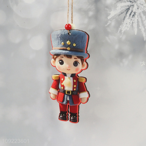 Factory Wholesale Wooden Christmas Tree Hanging Ornaments for Holiday Party Decoration