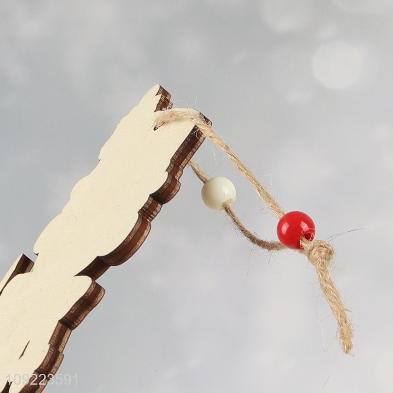 Hot Selling Christmas Wooden Hanging Ornaments Christmas Tree Hanging Decorations