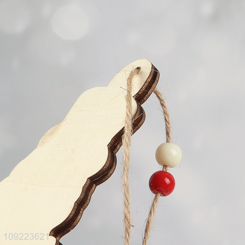 Factory Price Wooden Christmas Tree Hanging Ornaments Xmas Holiday Hanging Ornaments