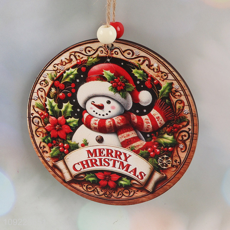 Factory Supply Wooden Christmas Door Sign Christmas Tree Wooden Hanging Ornaments