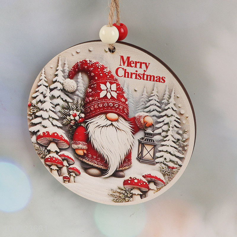 Wholesale Wooden Christmas Door Sign Christmas Tree Wooden Hanging Decorations