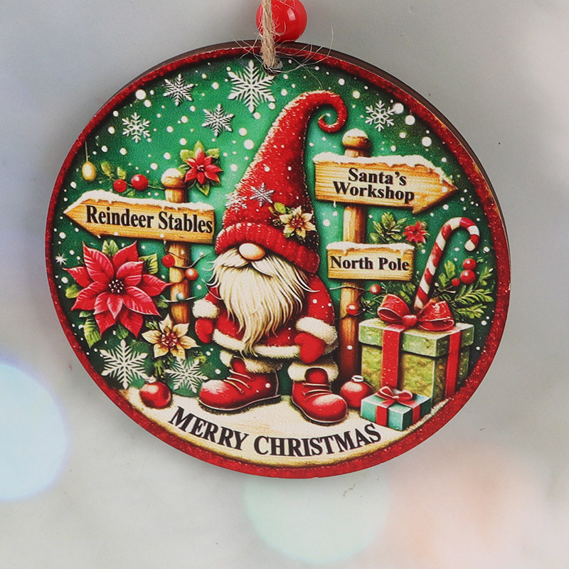 New Arrival Wooden Christmas Door Sign Hanging Ornaments for Home Decoration