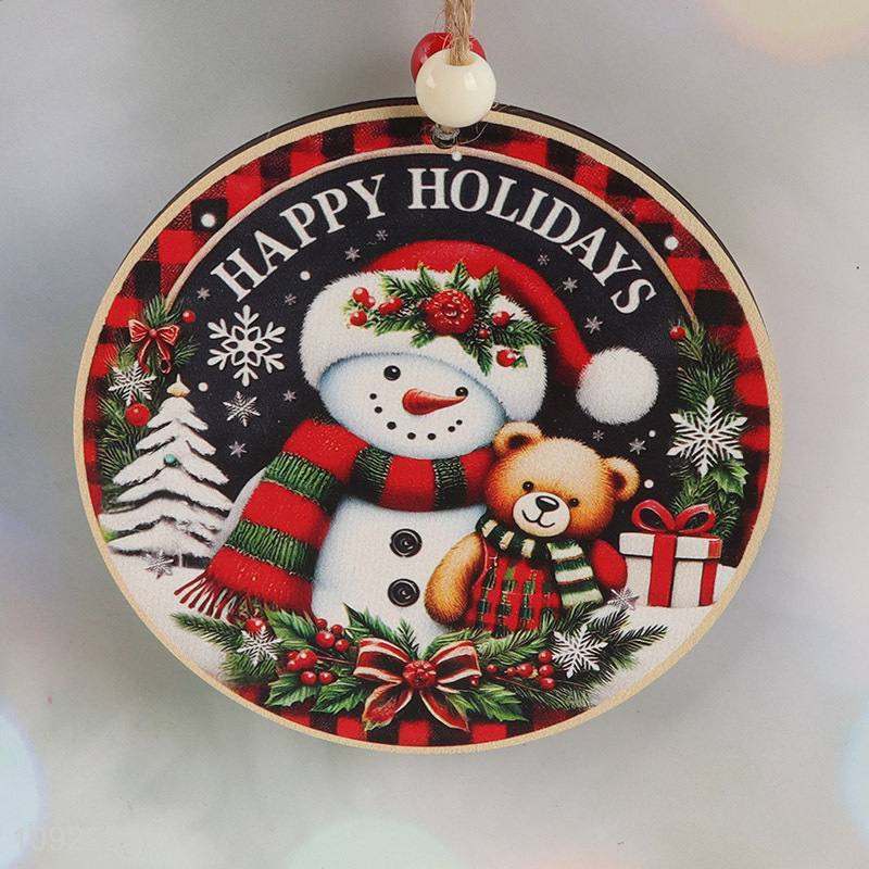 Hot Selling Wooden Christmas Door Sign Christmas Tree Wooden Hanging Ornaments