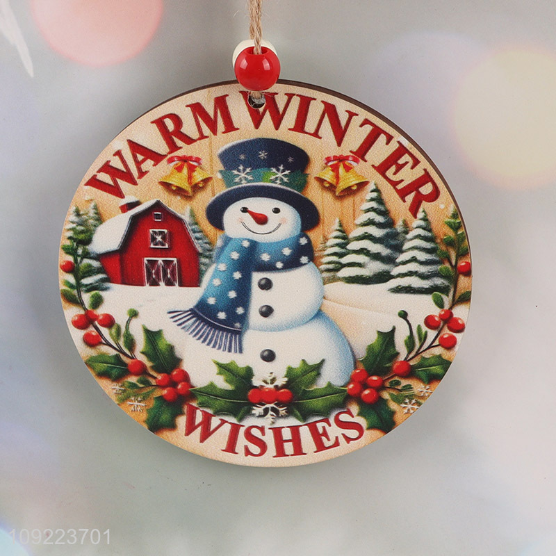 Factory Wholesale Wooden Christmas Door Sign Christmas Tree Wooden Hanging Decorations