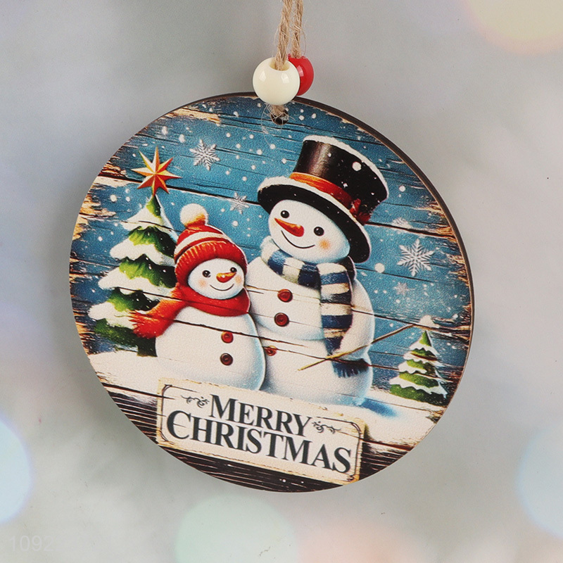 Factory Price Wooden Christmas Door Sign Xmas Hanging Sign for Christmas Party