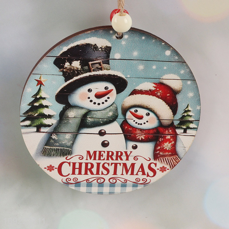 New Product Wooden Christmas Door Sign Hanging Ornaments for Wall Decoration