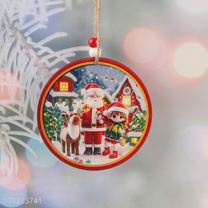 Factory Supply Wooden Christmas Door Sign Christmas Tree Wooden Hanging Decorations