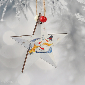 Good Quality Wooden Christmas Tree Hanging Ornaments for Holiday Party Decoration