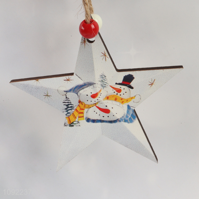 Good Quality Wooden Christmas Tree Hanging Ornaments for Holiday Party Decoration