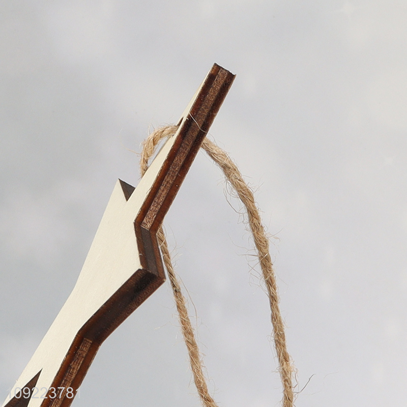 Good Quality Wooden Christmas Tree Hanging Ornaments for Holiday Party Decoration