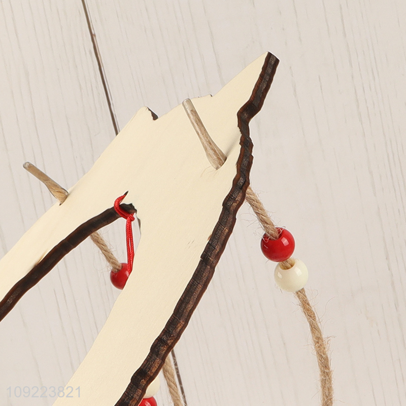 Factory Price Wooden Christmas Tree Hanging Ornaments Xmas Holiday Hanging Ornaments