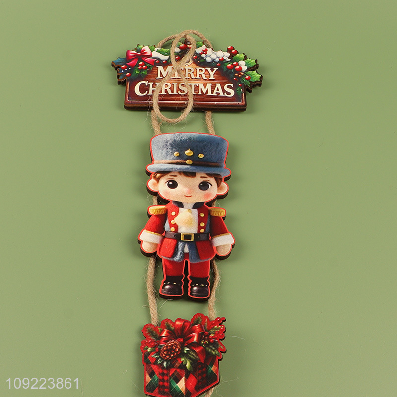 Hot Selling Wooden Christmas Door Sign Christmas Tree Wooden Hanging Decorations