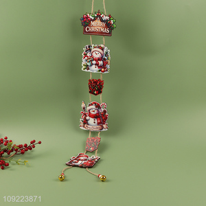 Factory Wholesale Wooden Christmas Door Sign Hanging Ornaments for Porch Decoration