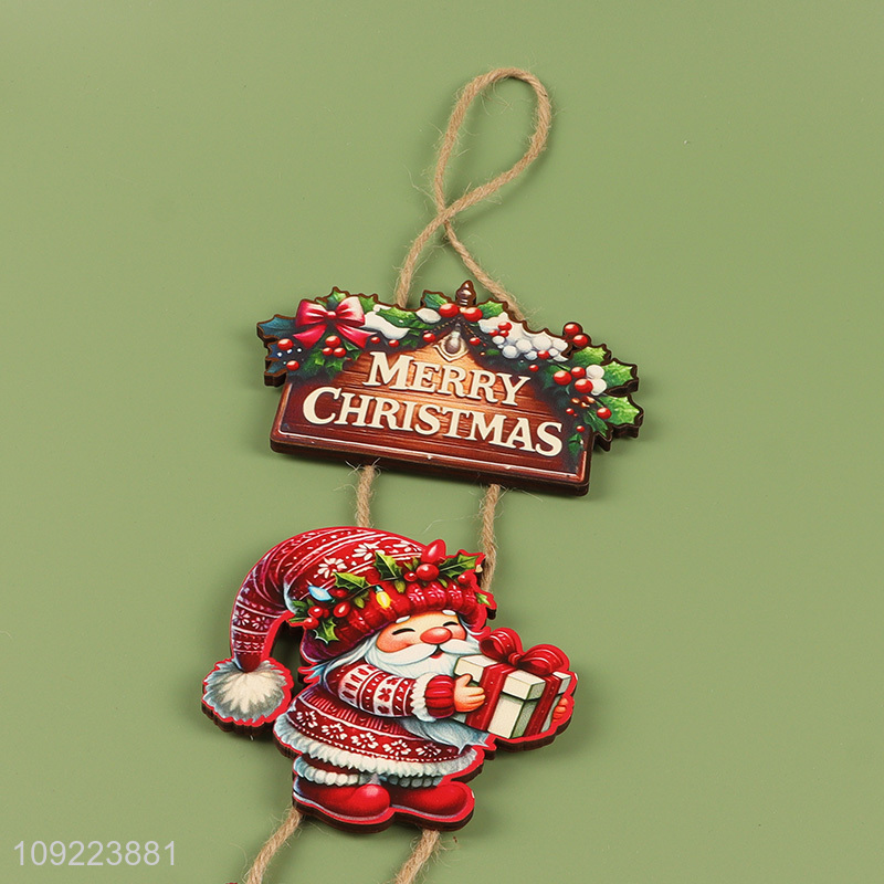New Product Wooden Christmas Door Sign Xmas Hanging Sign for Christmas Party